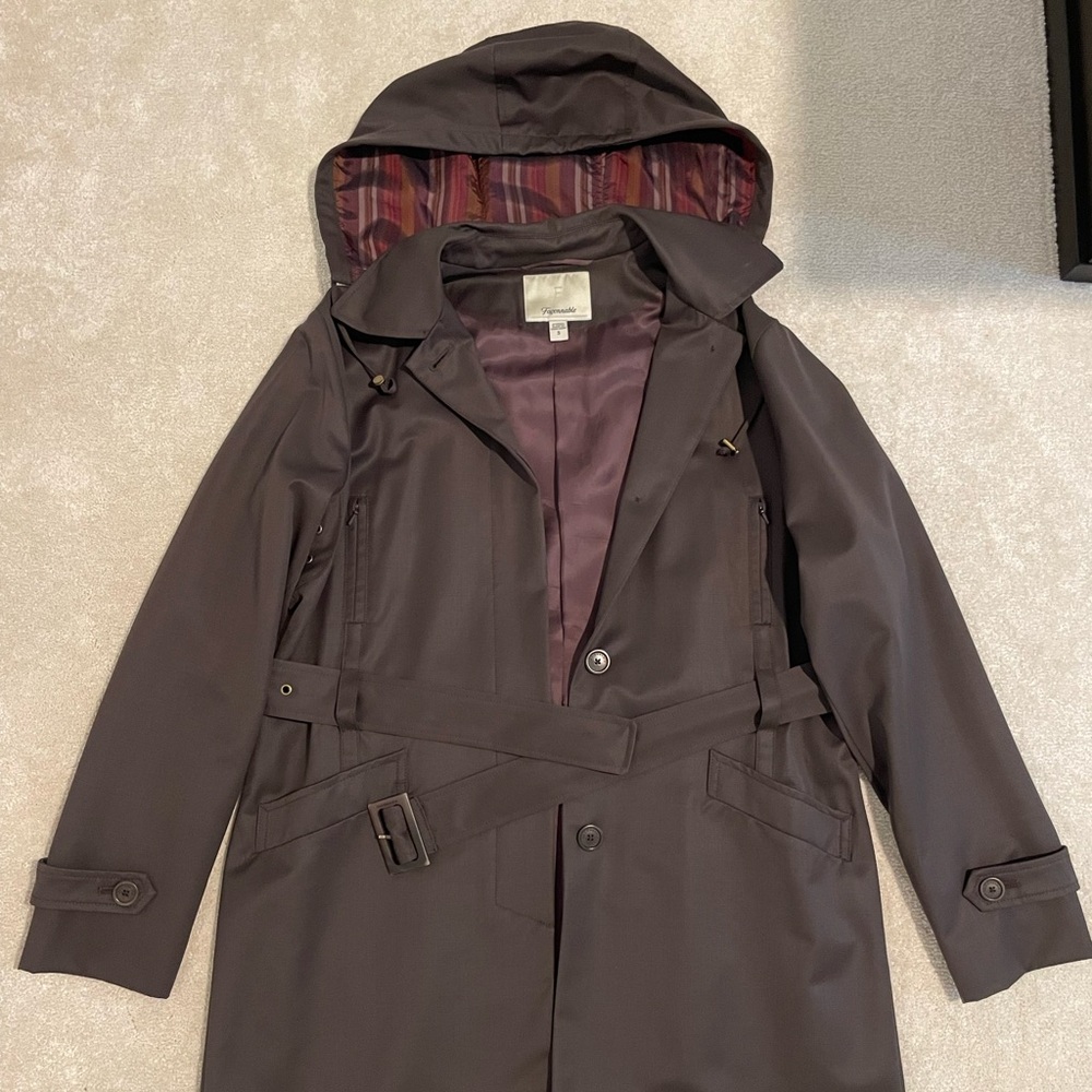 Faconnable women’s chocolate brown duster/trench